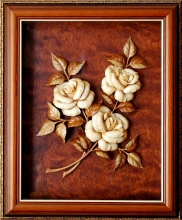 Roses - wood carving
