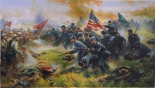 Battle Of Gettysburg - oil, canvas