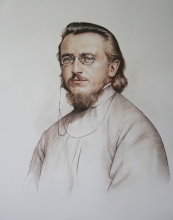 Pater Vladimir Rogalsky - pastel, paper