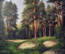 At The Forest Meadow - oil, canvas