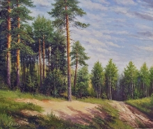 At The Wood Side - oil, canvas