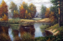 Duck Lake - oil, canvas