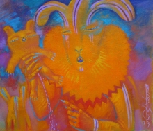 Whose Bunny Is It ? - oil, canvas