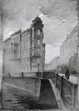 Tenement Building Of Ratkoy-Razhnoy - ink, paper