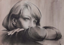 About Private - charcoal, tone paper