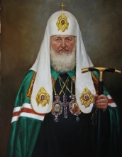 Portrait Of Patriarch Kirill - oil, canvas