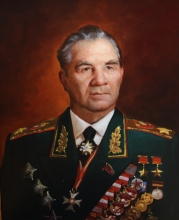 Portrait Of Marshal V. I. Chuikov - oil, canvas