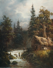 Old Mill - oil, canvas