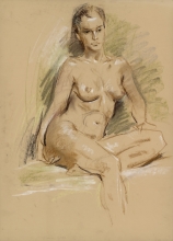 Nude 8 - pastel, toned paper
