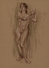 Nude 9 - pastel, toned paper