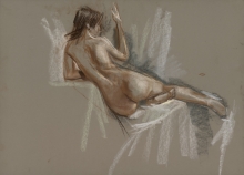 Nude 12 - pastel, toned paper