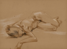 Nude 21 - pastel, toned paper