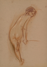 Nude 35 - pastel, toned paper