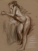 Nude 36 - pastel, toned paper
