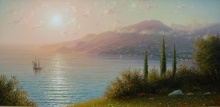 View Of Yalta - oil, canvas