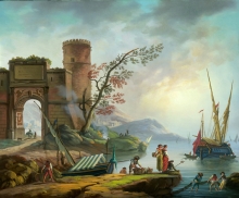 Interpretation Of "Fishermen. Coast. Trade" - oil, canvas
