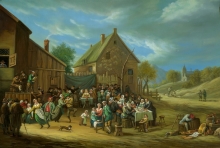 Interpretation Of "Festival In the Village" - oil, canvas