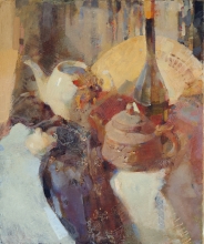 Still Life With Kettles - oil, canvas