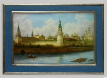 Moscow Kremlin In The 19th Century - hot enamel, copper-zinc alloy