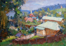 Roofs Of Plyos - oil, canvas