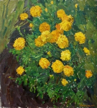 Sunny Flowers - oil, canvas