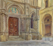 Piazza Grande. Arezzo. Toscana - oil, canavs