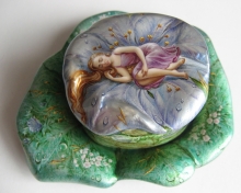 Thumbelina - box with a tray, Fedoskino lacquer technique