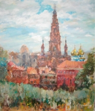 Bell Tower Of Blagoveshchensky Cathedral - oil, canvas