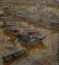 Fishing Boats. China - oil, canvas