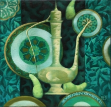 Oriental Motif - oil, canvas
