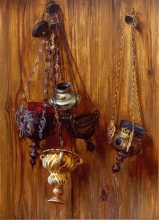 Icon Lamps - oil, canvas