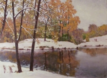 Early Snow - oil, canvas