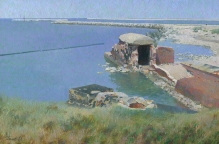 Fort West - oil canvas on hardboard
