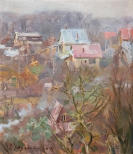 In The Vicinities Of Uzhgorod - oil, canvas