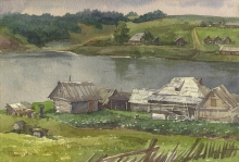The Urals. Chusovoye Village. The House Of The Bee Keeper - watercolors, paper