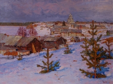 In The Russian North - oil, canvas