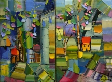 Spring Has Come! - diptych: oil, canvas