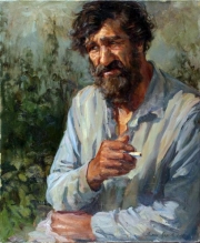 Gypsy Man - oil, canvas