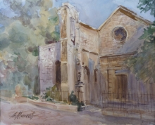Paris. San-Julien Church - watercolors, paper