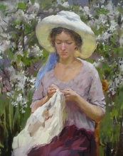 Portrait. Spring - oil, canvas