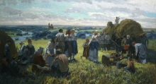 Hay Harvest Time - oil, canvas