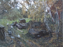 Pushkin Autumn - oil, canvas