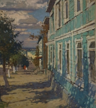Street Of Penza - oil, canvas