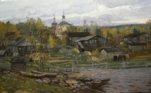 Russian North - oil, canvas