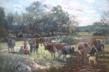 Bogoslovka Village. August - oil, canvas