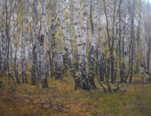 In The Autumn Forest - oil, canvas