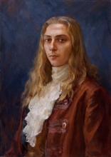 Portrait In A Historic Costume - oil, canvas