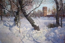 Winter. Novodevichiy Monastery - oil, canvas