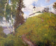 Church In Goritsy - oil, canvas