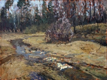Brook - oil, canvas